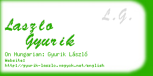 laszlo gyurik business card