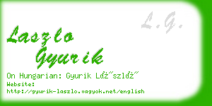 laszlo gyurik business card